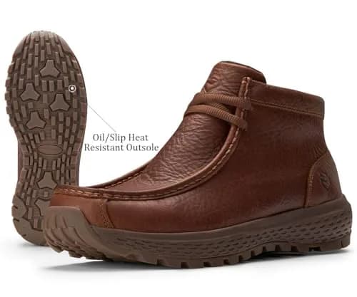 SUREWAY Men's Chukka Boots Lightweight Moc Toe Work Boots | Casual & Durable Support thumbnail 4