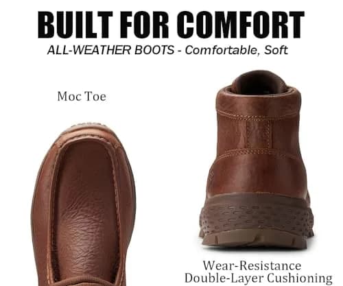SUREWAY Men's Chukka Boots Lightweight Moc Toe Work Boots | Casual & Durable Support thumbnail 5