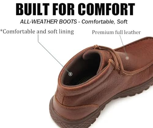 SUREWAY Men's Chukka Boots Lightweight Moc Toe Work Boots | Casual & Durable Support thumbnail 6