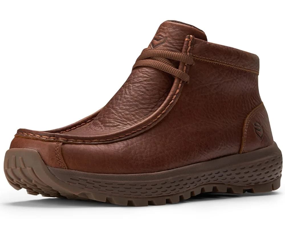 SUREWAY Men's Lightweight Chukka Boots with Moc Toe & Rubber Sole | 8.5 US (25.4 cm) — Clay / 8