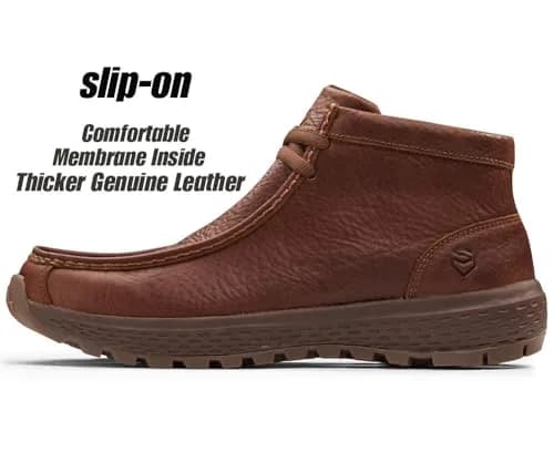 SUREWAY Men's Lightweight Moc Toe Chukka Boots | 2.7 kg (6 lb) Ankle Height thumbnail 2