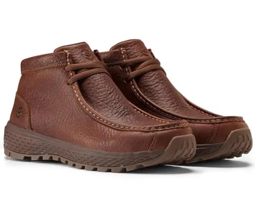 SUREWAY Men's Lightweight Moc Toe Chukka Boots | 2.7 kg (6 lb) Ankle Height thumbnail 3