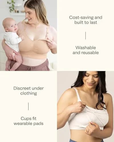 Kindred Bravely Organic Reusable Nursing Pads 10 Pack | OEKO-TEX Certified for Sensitive Skin thumbnail 5