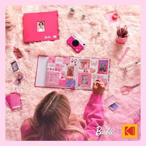 Kodak x Barbie Pink 8x8” Cloth Covered Scrapbook Photo Album with Front Picture Window | Acid-Free Archival Quality thumbnail 6