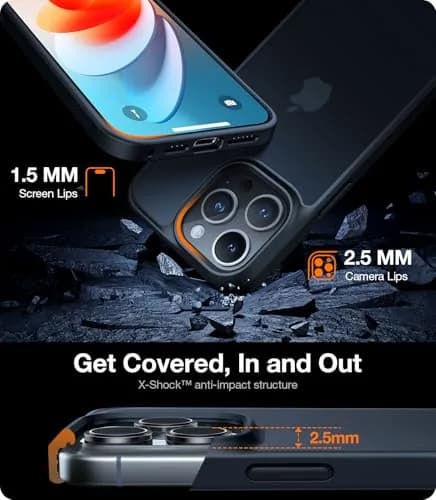 TORRAS Guardian Case for iPhone 16 Pro 6.3inch (159mm x 76mm x 11mm) | Military-Grade Drop Protection thumbnail 6