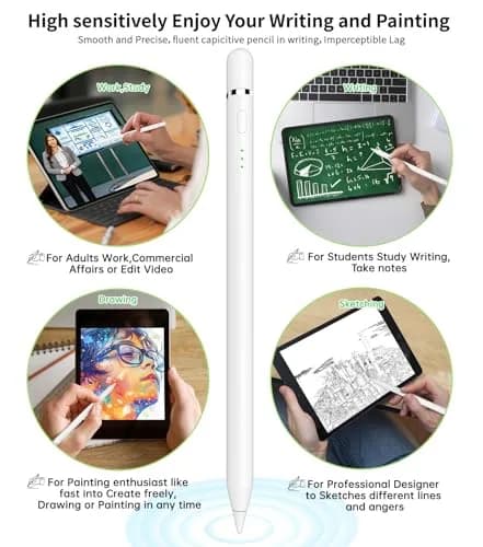STYLUSLINK Apple Pencil Alternative for iPad 6-11th Gen, Mini 5-7, Air 3-5, Pro 13"/11" | Fast Charge, Precise, Magnetic thumbnail 7