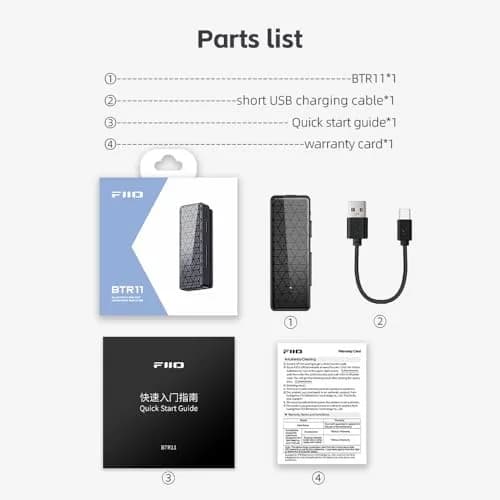 FiiO BTR11 Bluetooth 5.3 Receiver LDAC 3.5mm Headphone Amplifier Adapter with Mic (Black) thumbnail 8