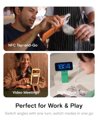 MOFT Phone Tripod Stand & Wallet, NFC Card Holder, Hold 1-2 Cards | Slim 0.94cm Profile for Mobile Content thumbnail 5