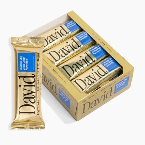 David Protein Bar Chocolate Chip Cookie Dough | 28g Protein | 12 Pack thumbnail 1
