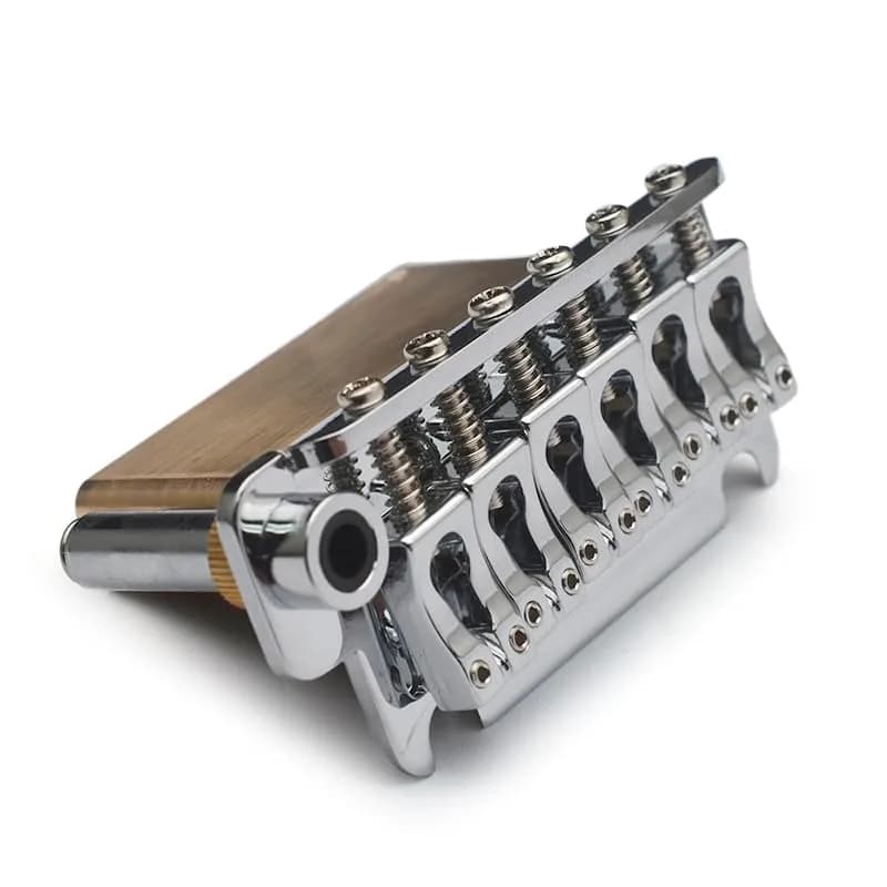 SAPHUE Guitar Tremolo Bridge 54.5mm (2.15 inches) with Brass Block and Chrome Finish | Fits Squier Strat Style Electric Guitars thumbnail 7