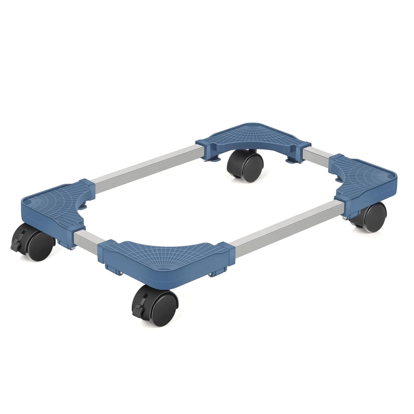 Liitrton Portable CPU Stand Adjustable PC Tower Stand Blue | Mobile Floor Cart for Office & Gaming