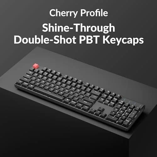Keychron K10 Version 2 Full Size Mechanical Keyboard | White LED Backlight, Bluetooth 5.2, QMK Firmware, Super Brown Switch, 104 Keys thumbnail 6