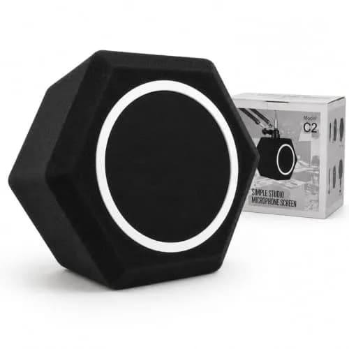 Piwerod Microphone Isolation Shield for Recording, Black | Studio-Grade Sound Reflection Control thumbnail 1