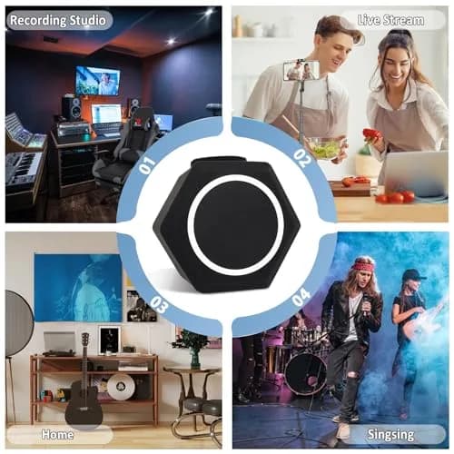 Piwerod Microphone Isolation Shield for Recording, Black | Studio-Grade Sound Reflection Control thumbnail 7