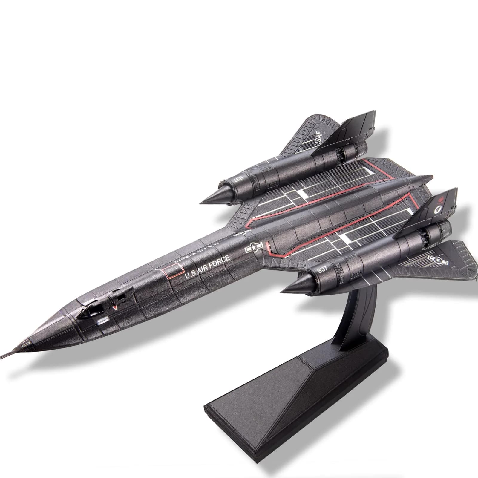 Piececool SR-71 Blackbird Metal Aircraft Model Kit 84 Pieces | Challenging 3D Metal Puzzle for Adults & Teens - main product image