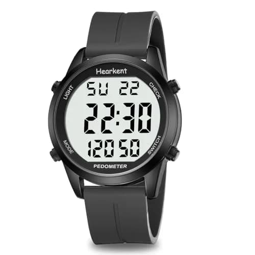 Hearkent Pedometer Watch for Walking for Senior Step Counter Watch | Simple, Waterproof & Large Display thumbnail 1
