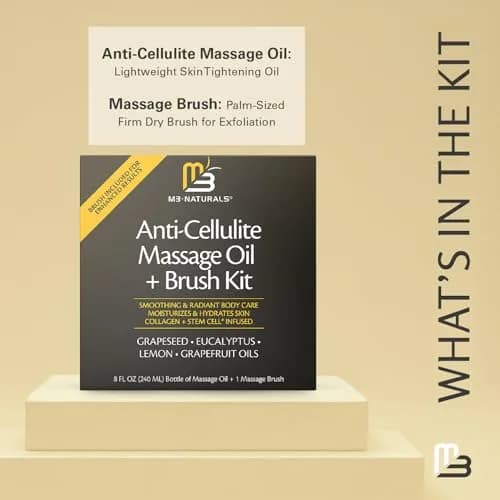 M3 Naturals Anti-Cellulite Massage Oil & Firm Dry Body Brush Kit 237ml (8 fl oz) | Cruelty-Free thumbnail 5