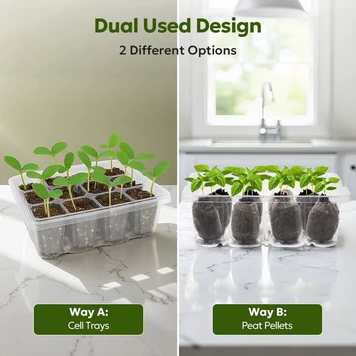 MIXC Seed Starter Kit with Grow Light & Humidity Dome | Indoor Plant Germination Set thumbnail 7