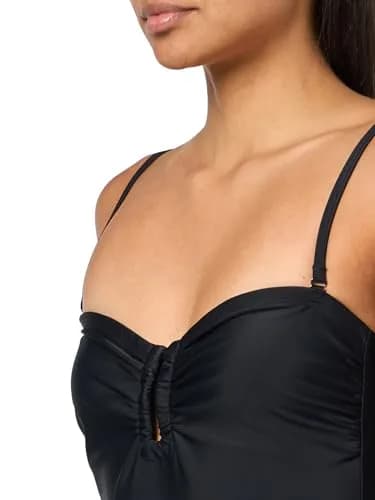 Kobi Halperin Women's Becca Bathingsuit, Black, X-Small | Solid, Sweetheart Neck, Mid Rise, Sleeveless thumbnail 3