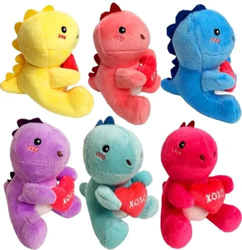 Rdogeia 6PCS Cute Dinosaur Plush Toys Set | ASTM-Tested Polyester thumbnail 1