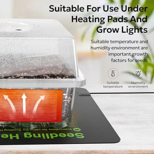 MIXC 10 Pack Seed Starter Tray Kit with Humidity Dome & 120 Cells | Reusable Seedling Propagation Trays with Drainage & Adjustable Vent thumbnail 2