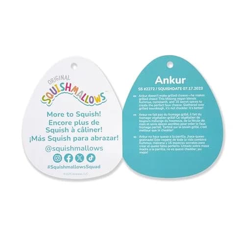 Squishmallows Original Ankur The Teal Mushroom Plush 12.7 cm (5 in) | Jazwares Official Collectible Toy thumbnail 3