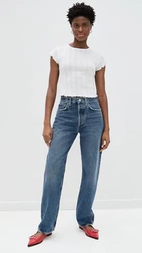 DAZE Lily Tee White Hot M | Vintage-Inspired Cotton T-Shirt for Women thumbnail 5