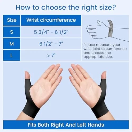 Velpeau Elastic Thumb Wrist Support Brace (Pack of 2) | Splashproof Compression Sleeve for Arthritis & Tendonitis thumbnail 6