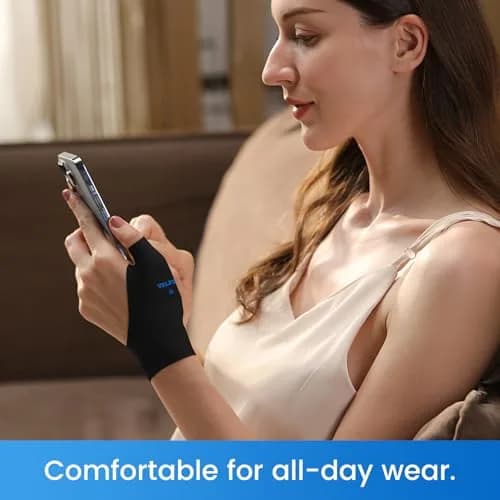Velpeau Elastic Thumb Wrist Support Brace (Pack of 2) | Splashproof Compression Sleeve for Arthritis & Tendonitis thumbnail 5