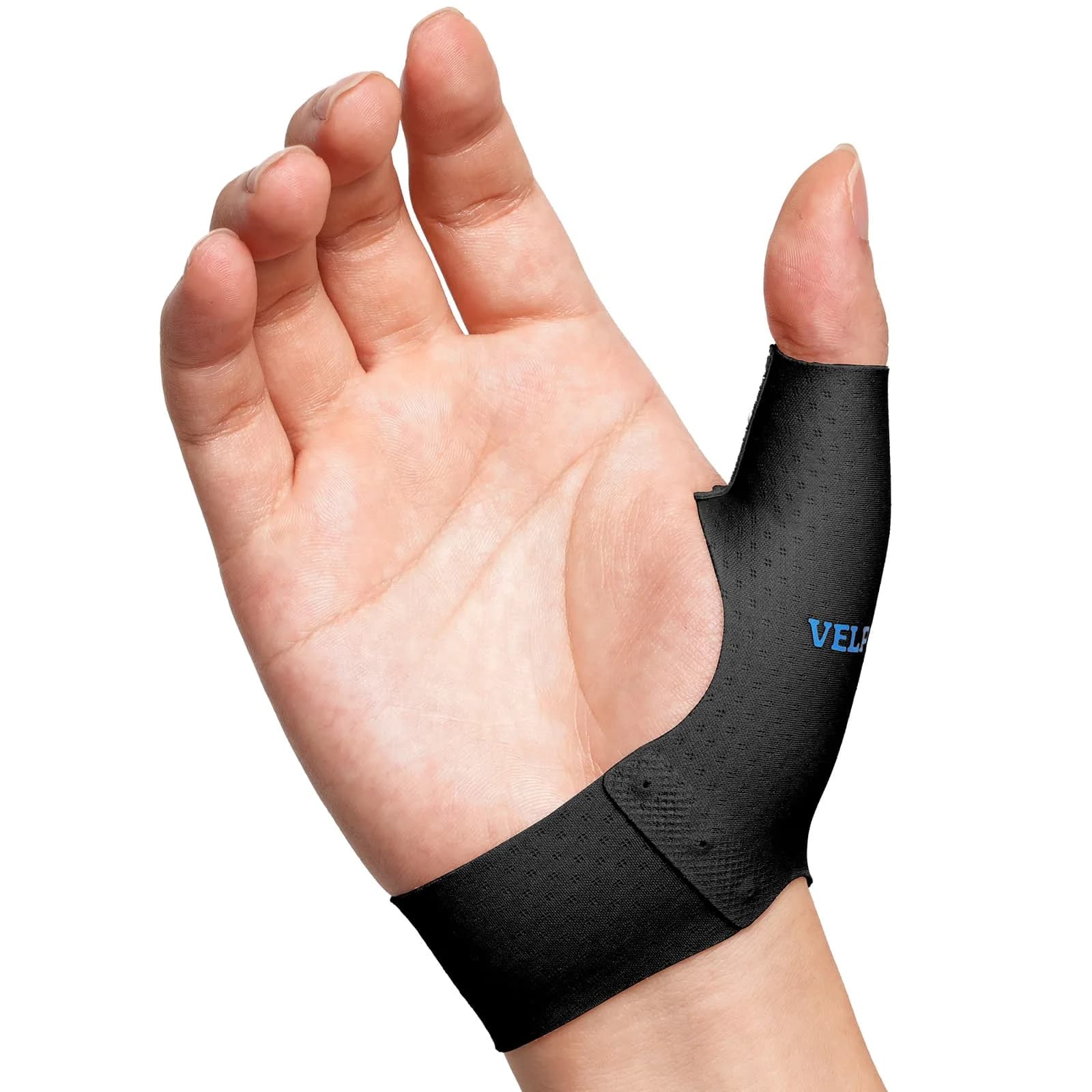 Velpeau Elastic Thumb Wrist Support Brace (Pack of 2) Medium | Thin Layer Compression Sleeve for Arthritis, Tendonitis, Sprains