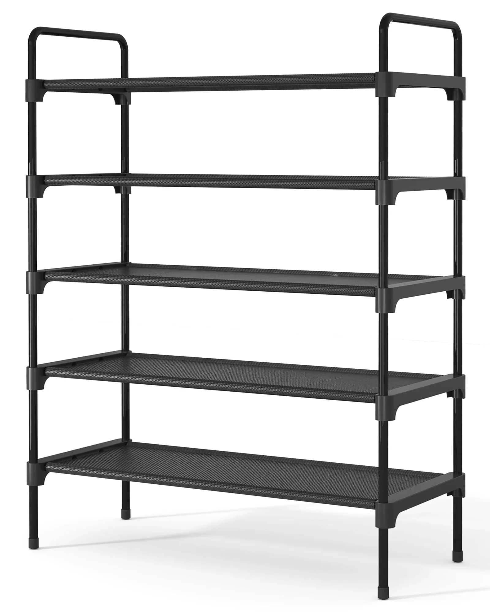 Kitsure Black 5-Tier Shoe Rack 70cm (27.6") | Organizes Up to 20 Pairs
