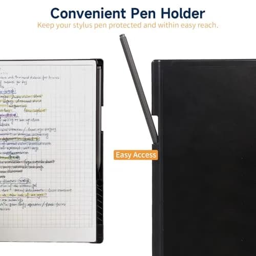 QIOFEARTH Case for Remarkable Paper Pro Tablet 11.8" (2024) Black Folio with Auto Sleep/Wake & Pen Holder | Hard Back Shell Protective Book Cover thumbnail 5