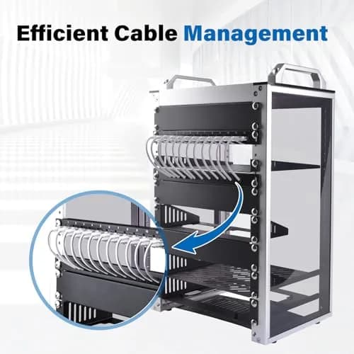 GeeekPi 0.5U Brush Cable Manager Rack Mount for 10" Server Rack | Cable Entry Brush Strip for Organized Management thumbnail 6