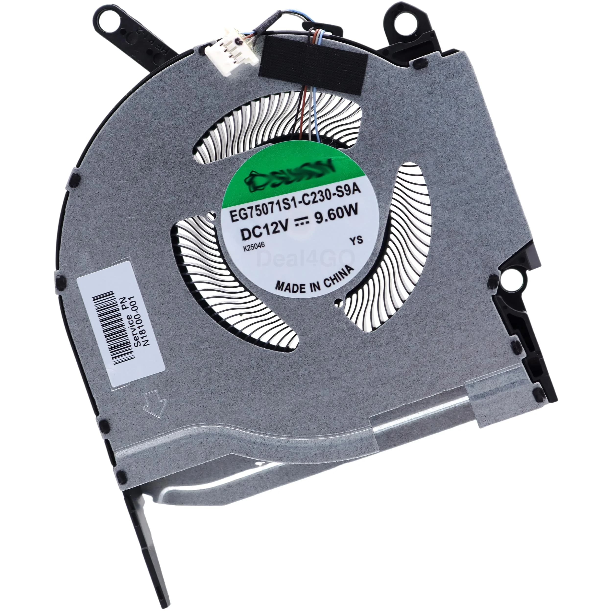 Deal4GO 12V GPU Graphics Cooling Fan N18100-001 for HP Omen 16-K 16-N RTX 3060 3070 - main product image