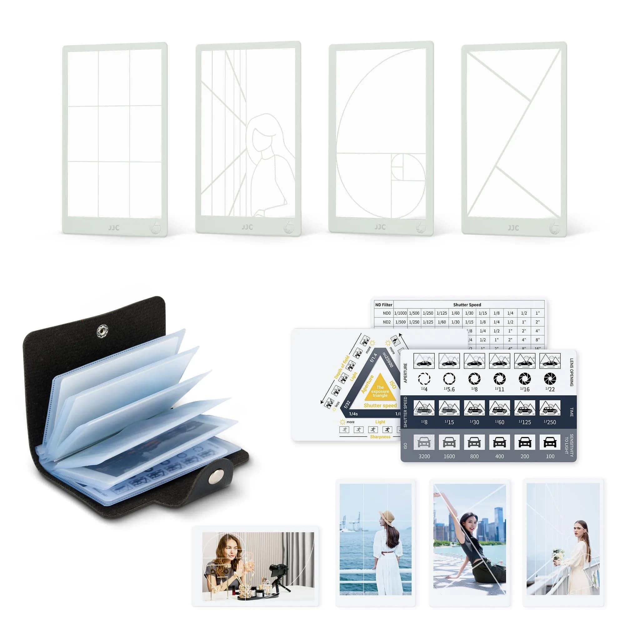 JJC 11 Pcs Composition Viewfinder View Catcher Tool for Artist Painter Sketcher | Photography & Drawing Aid - main product image