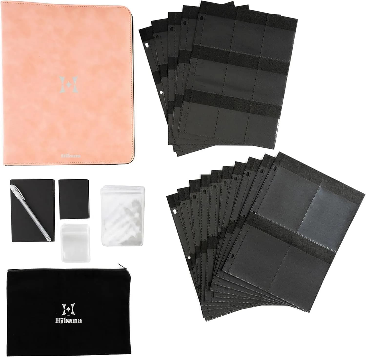 Hibana Jewelry Storage Home Edition - Sage - Zippered Binder, Anti-Tarnish Ziplock Pouches, Organization & Storage for 85 pcs, 13.25x10.75x2.5 — Blush
