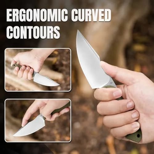 Kizer Harpoon Fixed Blade Knife 3.84” D2 Steel | Compact EDC Hunting Knife with Sheath thumbnail 4
