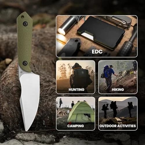 Kizer Harpoon Fixed Blade Knife 3.84” D2 Steel | Compact EDC Hunting Knife with Sheath thumbnail 7