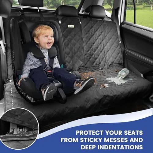 ALLANSING Heavy-Duty 900D Waterproof Back Seat Cover for Large SUVs | 142cm (56") Width, Black thumbnail 3