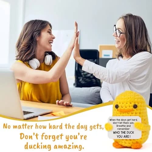 MBL Inspirational Duck Plush Toy 8 cm (3.14 inches) | Cute Desk Decor for Stress Relief thumbnail 5