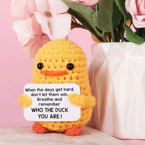 MBL Inspirational Duck Plush Toy 8 cm (3.14 inches) | Cute Desk Decor for Stress Relief thumbnail 7