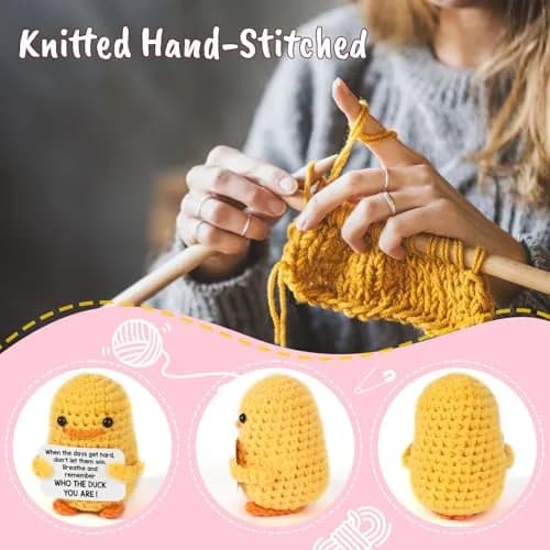 MBL Inspirational Duck Plush Toy 8 cm (3.14 inches) | Cute Desk Decor for Stress Relief thumbnail 3