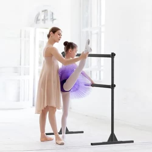 SELEWARE 5 FT Height Adjustable Ballet Barre Steel Freestanding Ballet Bar | Heavy Duty Support & Anti-Slip Design thumbnail 7