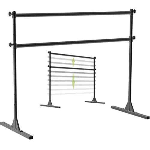 SELEWARE Height Adjustable Ballet Barre 5 FT Steel Freestanding Ballet Bar | Heavy Duty Dance Bar for Studio & Home Use thumbnail 7
