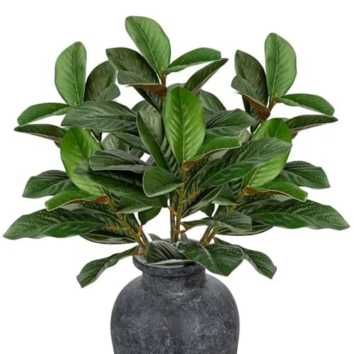 Briful Artificial Magnolia Leaves Stems 3PCS 74cm | Lifelike Greenery for Elegant Decor thumbnail 1