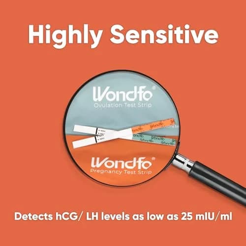 Wondfo Ovulation Pregnancy Test Bundle, 25 LH, 10 HCG Strips | Reliable Fertility Monitoring thumbnail 7