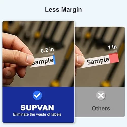 SUPVAN E11 Bluetooth Label Maker Machine with 4 Tapes & Keyboard | 14.7cm (5.8") Black thumbnail 4