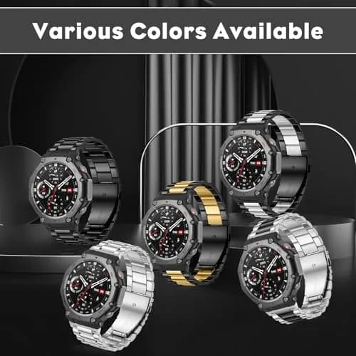 CeiLarv Metal Watch Band for Amazfit T-Rex 3 | Stainless Steel, Adjustable, Silver thumbnail 6