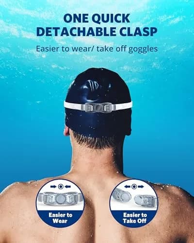 Aegend Swim Goggles, No Leaking Full Protection Adult Youth with Tinted Lens | Panoramic 180° View thumbnail 6