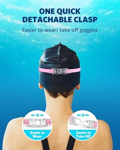Aegend Swim Goggles for Adults & Youth | Mirrored Anti-Fog, UV Protection, Leakproof Silicone Seal thumbnail 6